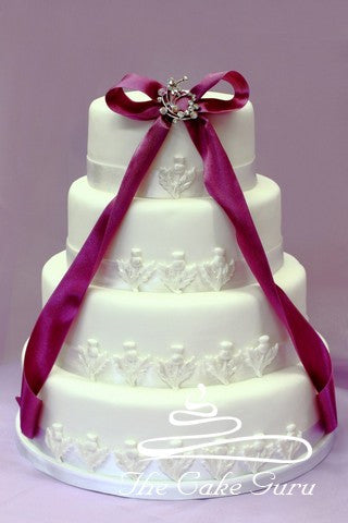 Vintage Brooch Thistle Wedding Cake