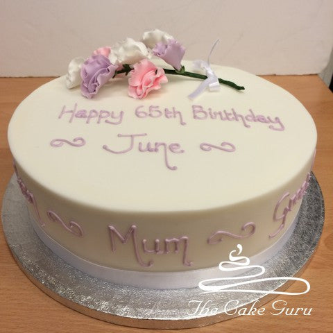 Sweet Peas Spray Birthday Cake