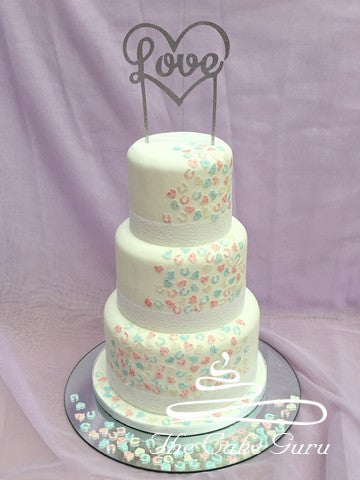 Confetti Cascade Wedding Cake