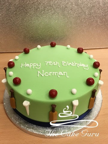 Cricket and Golf Fan cake