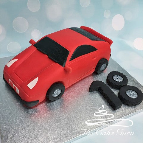 Red Sports Car Birthday Cake