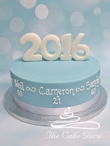 2016 Multiple Birthdays Cake