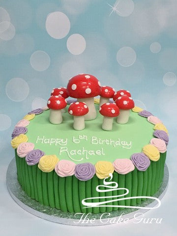 Toadstools Fairy Circle Birthday Cake
