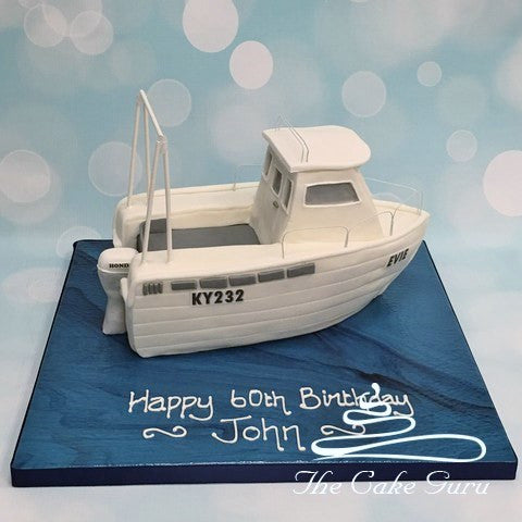 Carved Boat Birthday Cake