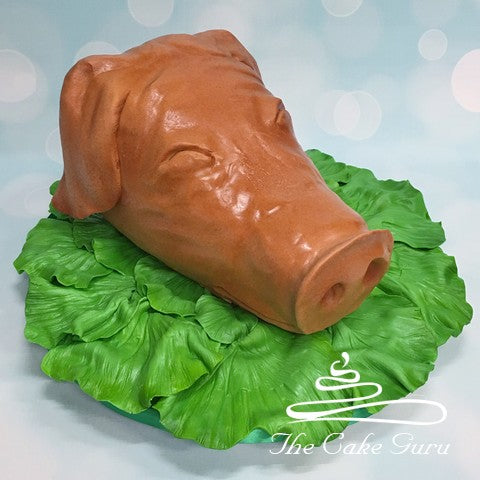 Carved Pig's Head Cake