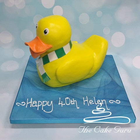 Football Fan Rubber Duckie Cake