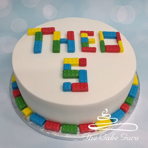 Building Blocks Birthday Cake