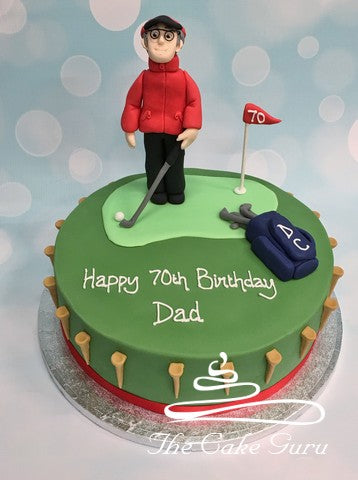 Golfing Figure Birthday Cake