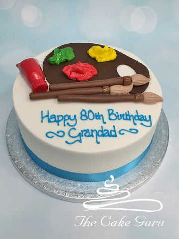 Bright Artist's Palette Birthday Cake