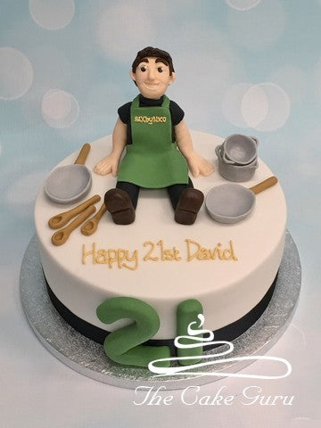 21st Birthday Cake for a Chef