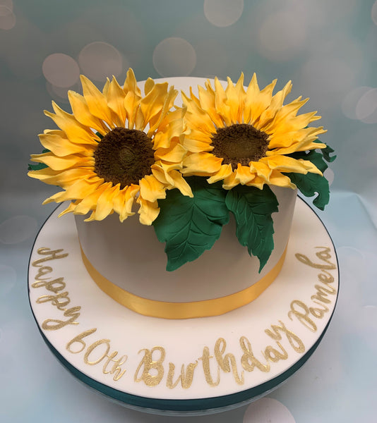 Sunflowers Birthday Cake