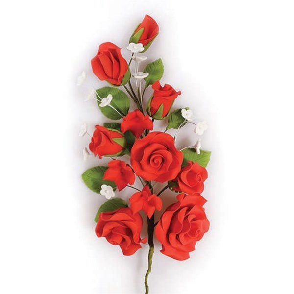 Sugar Flower Edible Red Rose Spray