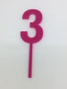 Individual Number Acrylic Cake Toppers - 3