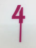 Individual Number Acrylic Cake Toppers - 4
