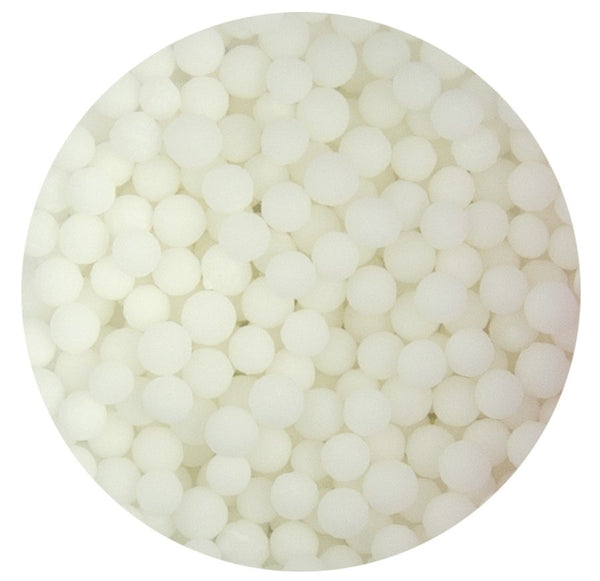 Matt White Sugar Pearls/Dragees 4mm