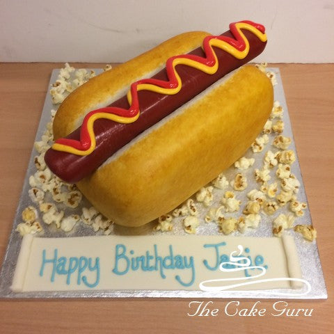 Hot dog birthday best sale cake