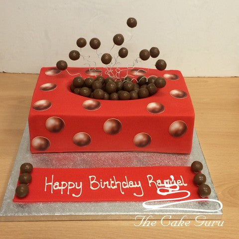 Malted Chocolate Balls Birthday Cake