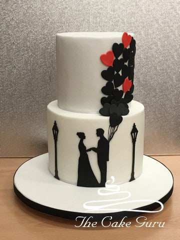 Silhouette Wedding cake