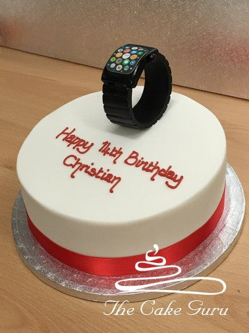 Black Sports Watch Birthday Cake