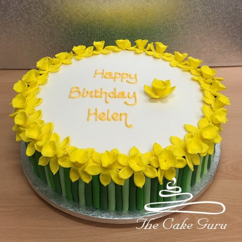 Dancing Daffodils Birthday Cake