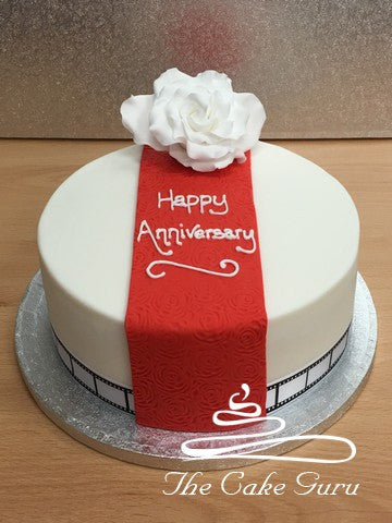 Red Carpet Rose Anniversary Cake