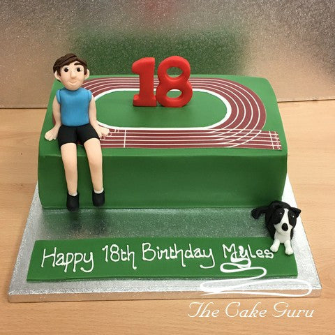 Running Track Birthday Cake