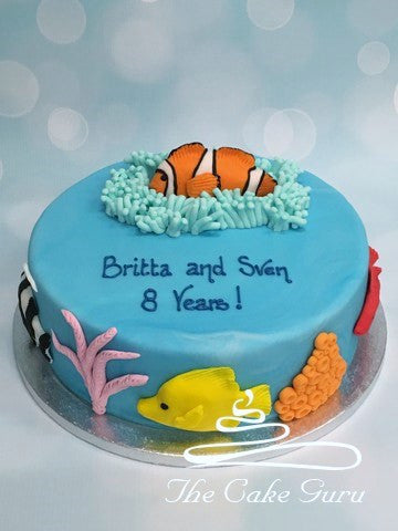 Tropical Fish Birthday Cake