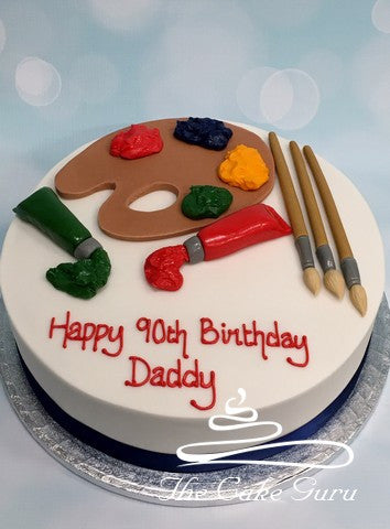 Artist's Palette Birthday Cake