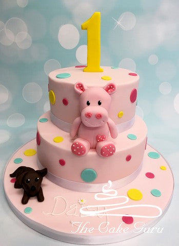 Hippo Toy Birthday Cake