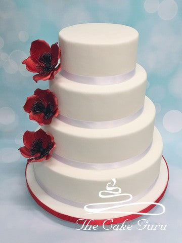 Poppy Trio Wedding Cake