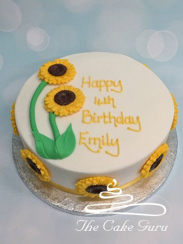 Sunflowers Birthday Cake