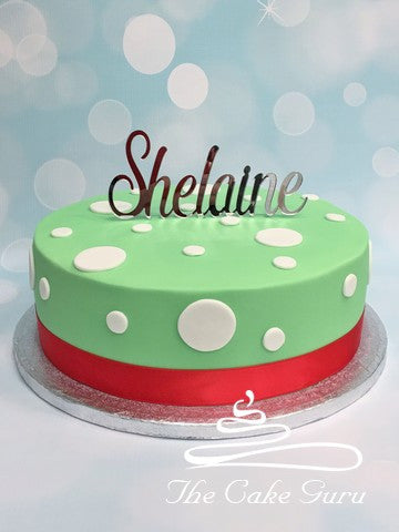 Bright Polka Dot Birthday Cake