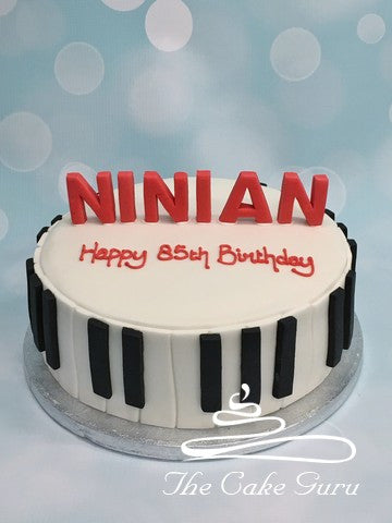 Piano Keys Birthday Cake