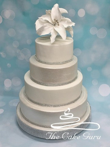 Pearl Satin Wedding Cake