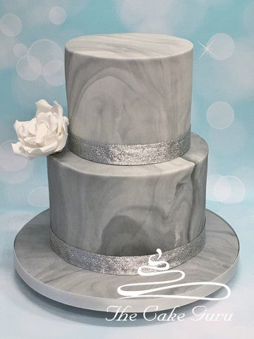 Classic Marble Wedding Cake