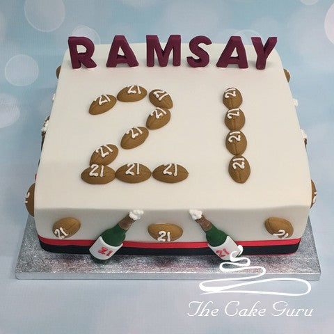 Rugby 21st Birthday Cake