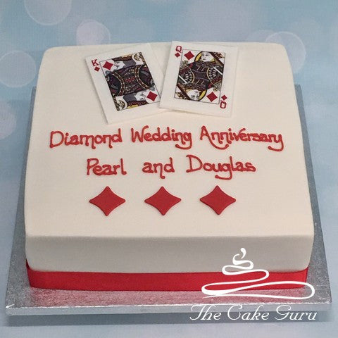 King and Queen of Diamonds Anniversary Cake