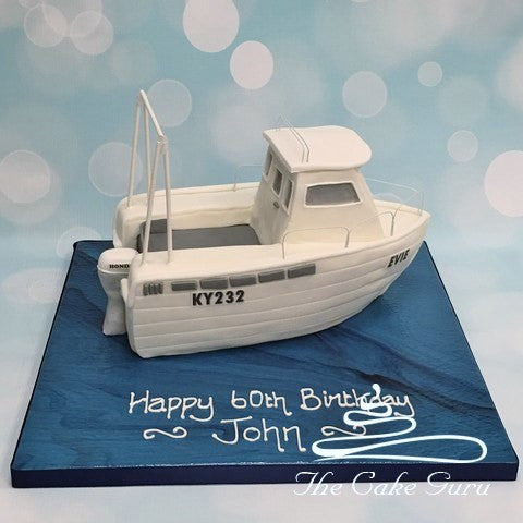 Carved Boat Birthday Cake
