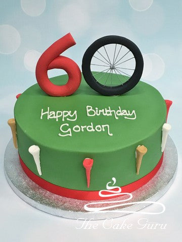 Bicycle Wheel Number Cake