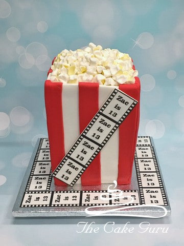 Popcorn Bucket Birthday Cake