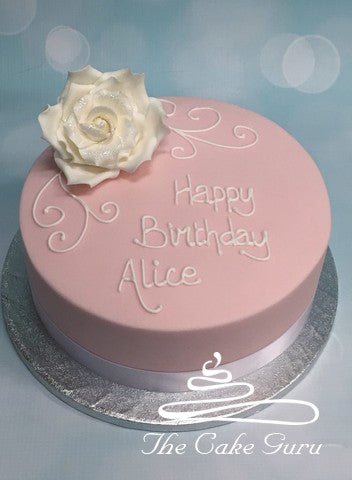 Glitter Rose Birthday Cake