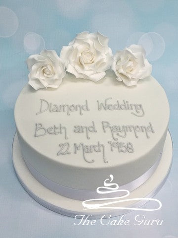 Diamond Wedding Roses Cake
