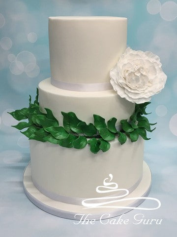 Foliage Wreath Wedding Cake