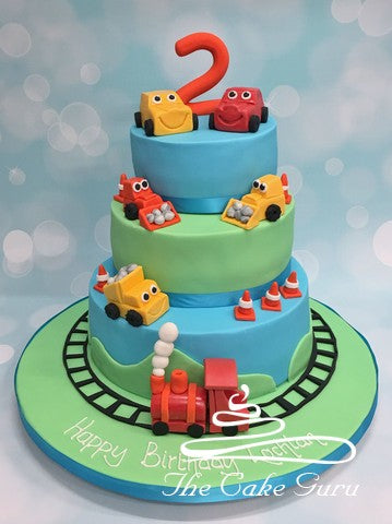 Train and Trucks Birthday Cakes