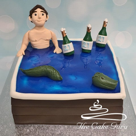 Hot Tub 21st Birthday Cake