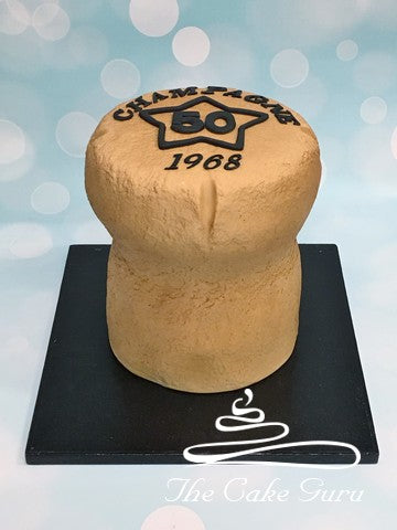 Giant Champagne Cork Birthday Cake