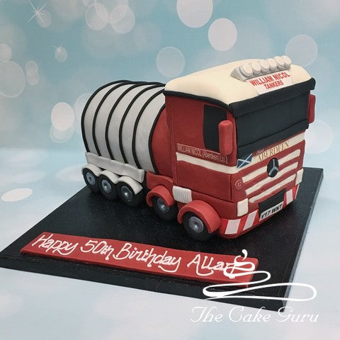 Carved Lorry Birthday Cake