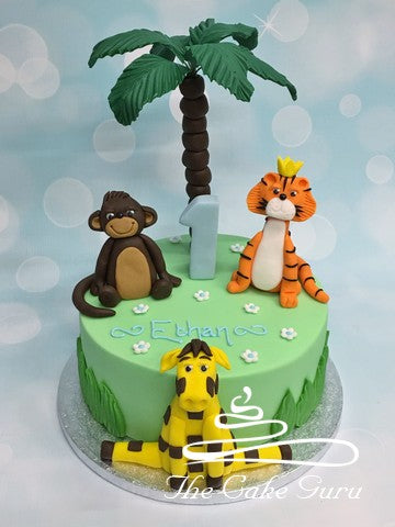 Baby Safari Animals Cake