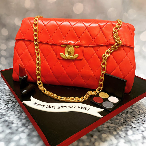 Red Quilted Handbag Cake