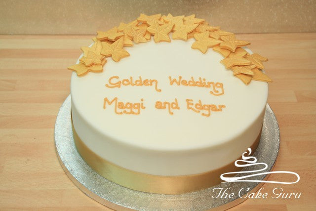 Golden Ivy Anniversary Cake